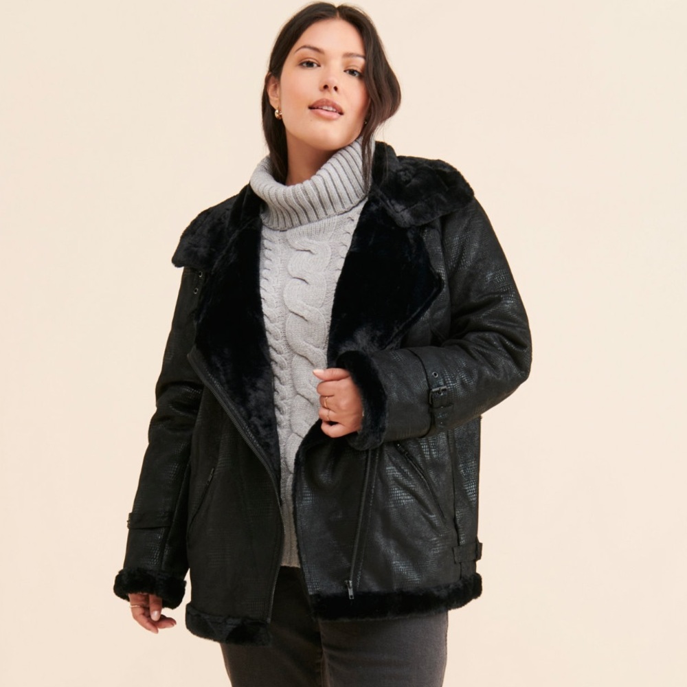 Hutch Rhys Sherpa Moto Jacket